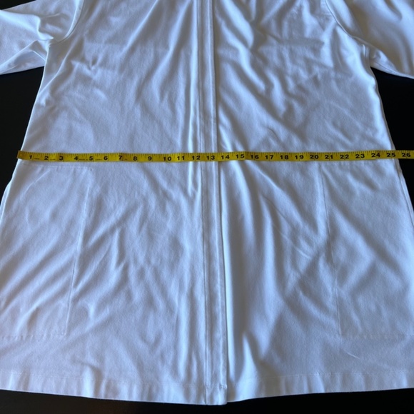 EILEEN FISHER OPEN FRONT LONGLINE ORGANIC COTTON OPEN CARDIGAN HOODIE - Picture 5 of 10